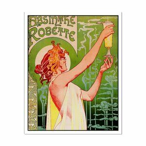 Art Print: ABSINTHE Liquor. Art Nouveau Advertisement Reprint 8"by10"